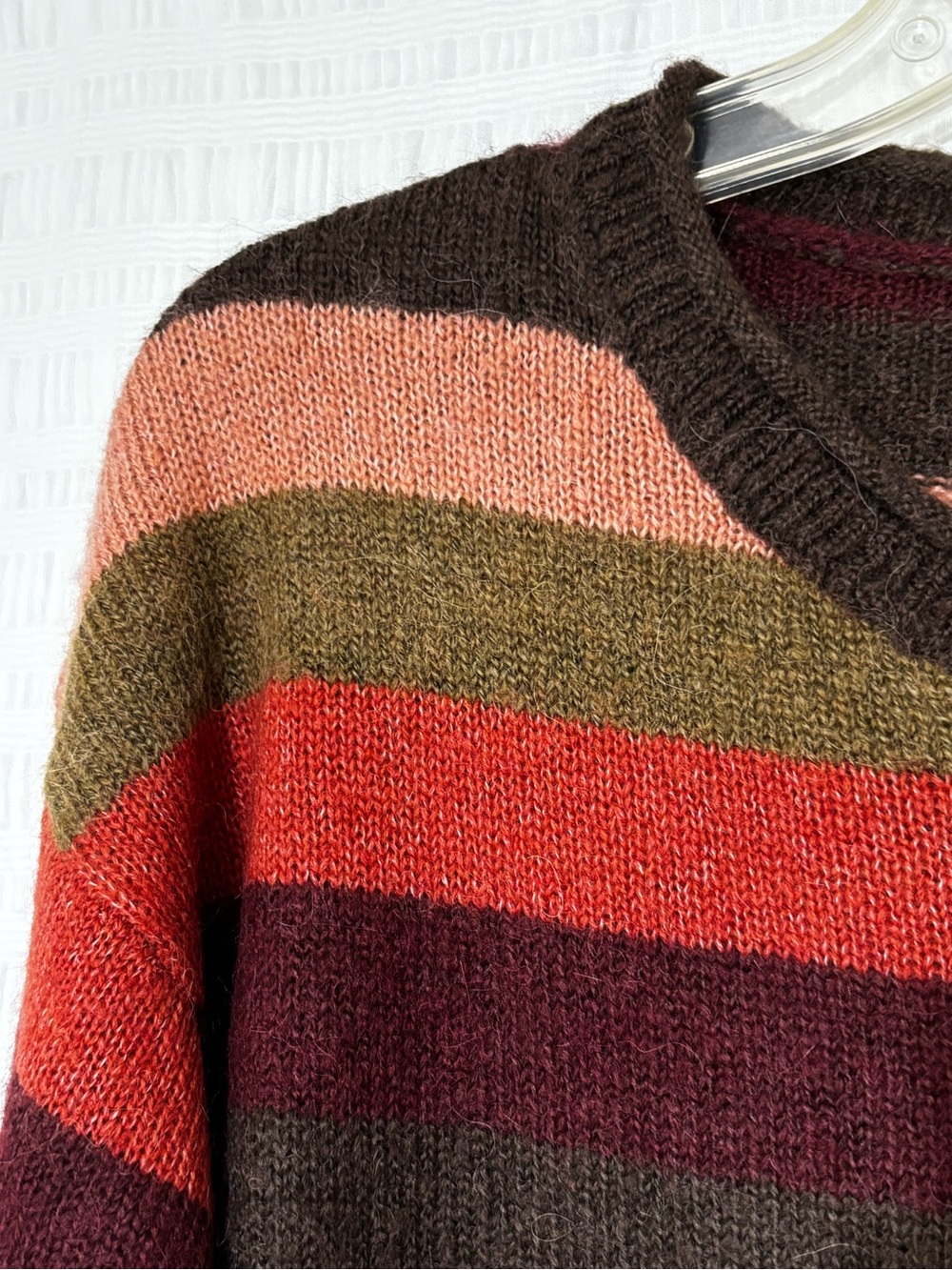 Madewell Chelsea Pocket Pullover Sweater Striped Alpaca Sz XXS - Picture 4 of 10
